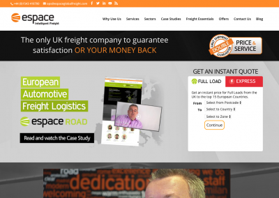 Espace Global Freight Secure Website